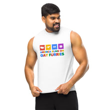 Load image into Gallery viewer, America Runs on Gay Furries Muscle Shirt
