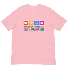 Load image into Gallery viewer, American Runs on Gay Furries Unisex T-shirt
