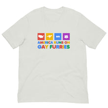 Load image into Gallery viewer, American Runs on Gay Furries Unisex T-shirt
