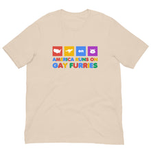 Load image into Gallery viewer, American Runs on Gay Furries Unisex T-shirt
